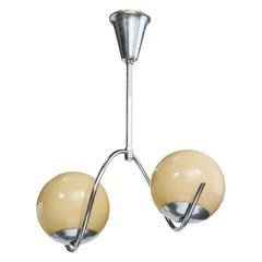 Ernst Voss, lampadario, cromo, vetro, Danimarca, anni '30