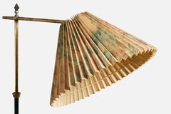 Ernst Voss, Floor Lamp, Brass, Iron, Paper, Denmark, 1940s