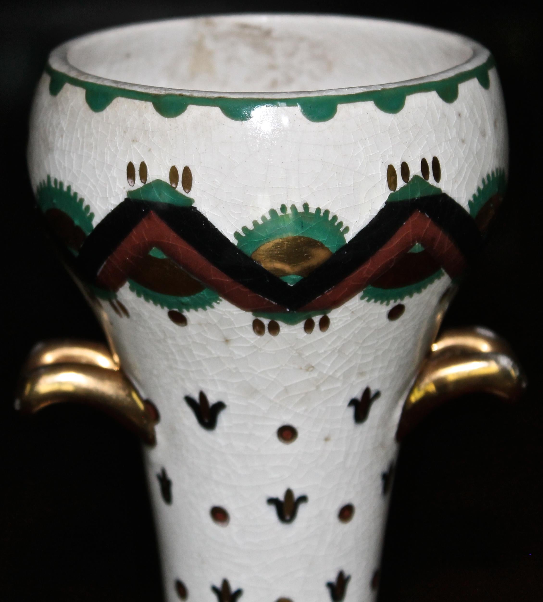 Vienna Secession Ernst Wahliss Attributed Hand-Painted Vase