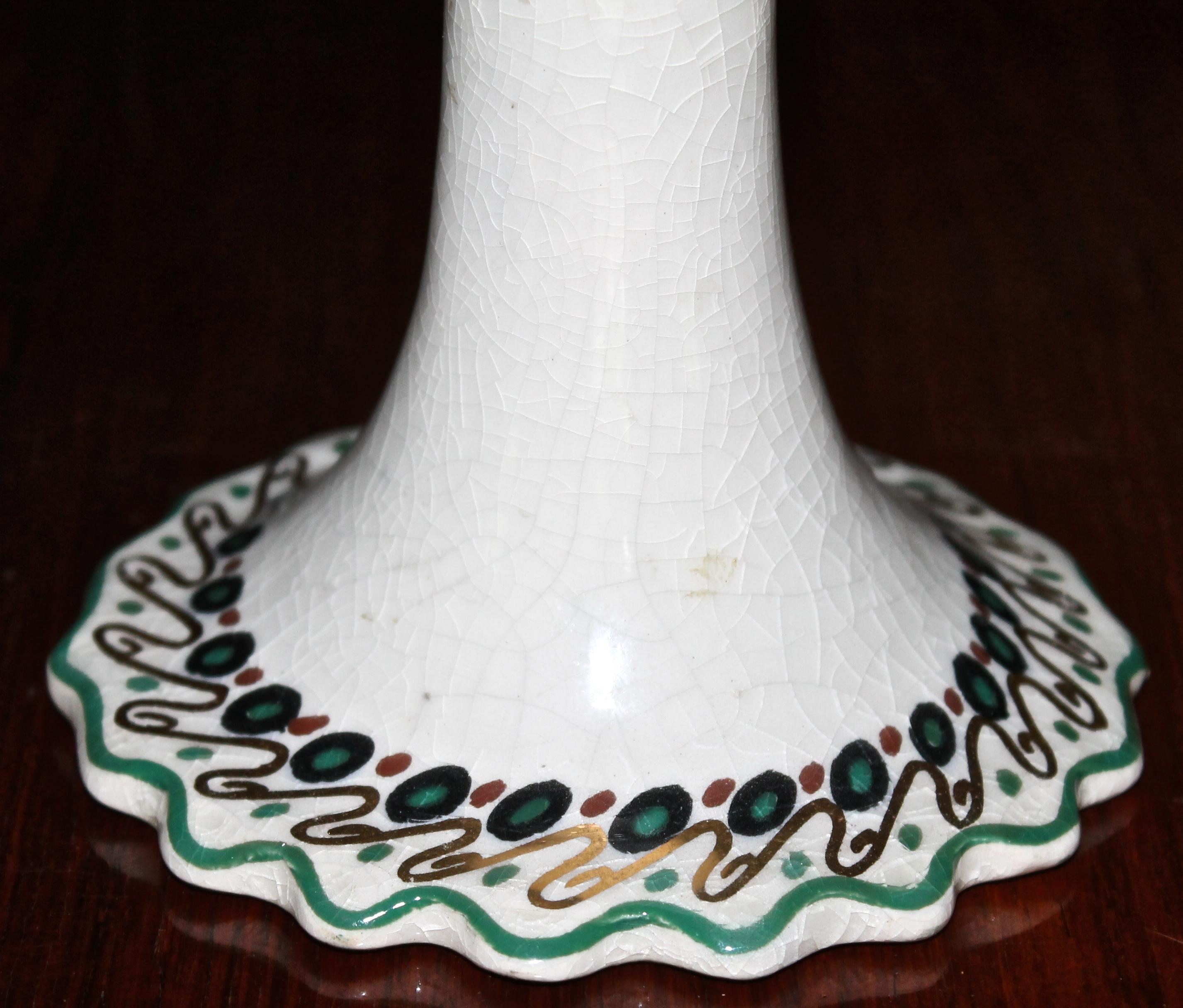Austrian Ernst Wahliss Attributed Hand-Painted Vase