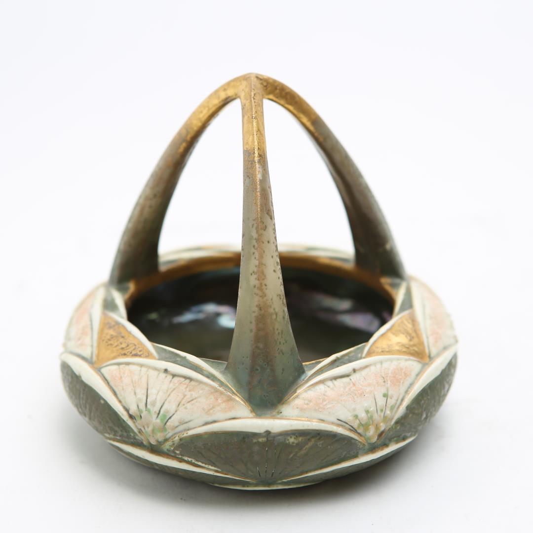 20th Century Ernst Wahliss Austrian Art Nouveau Porcelain Bowl  For Sale