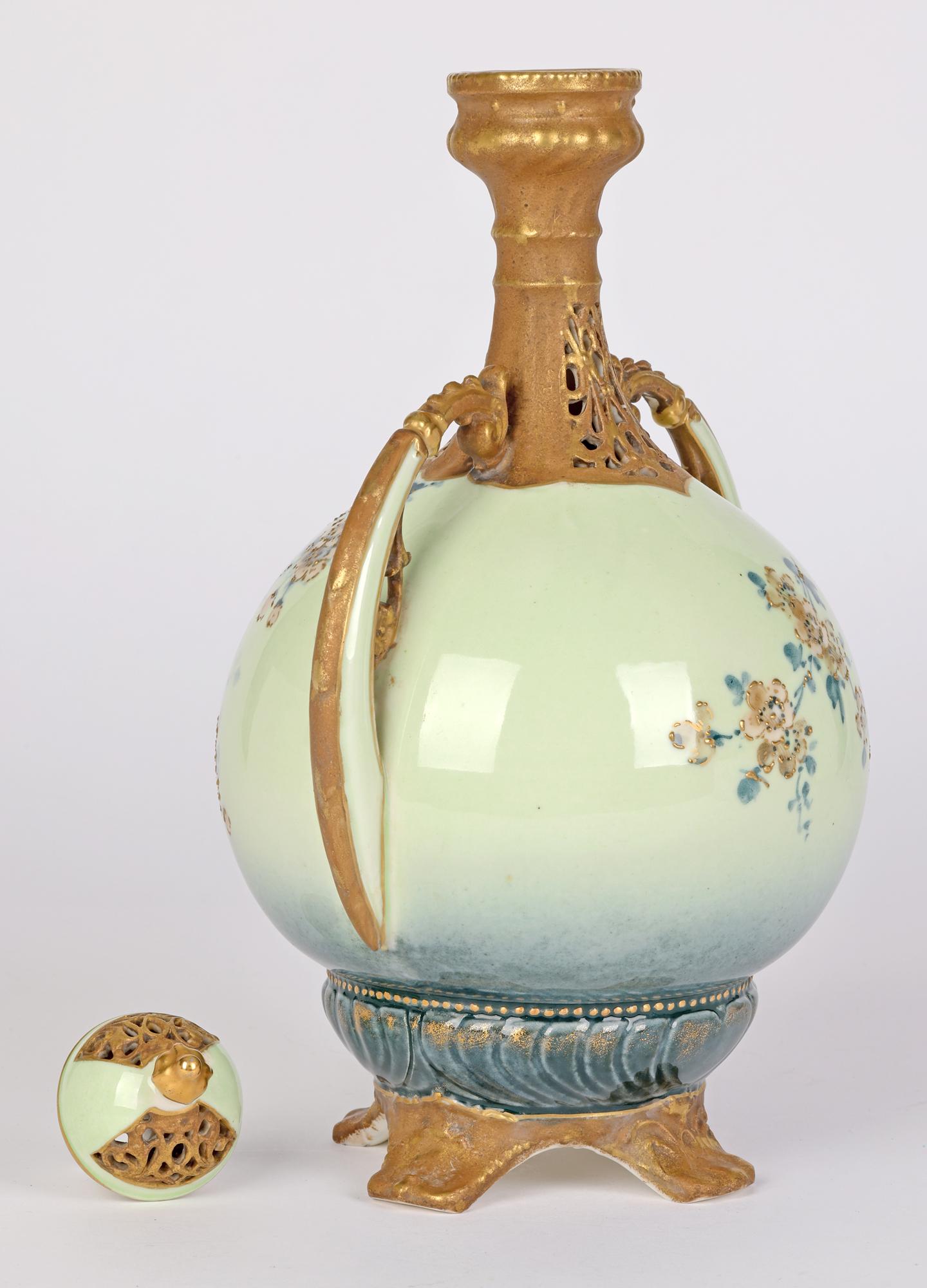Ernst Wahliss Turn Austrian Art Nouveau Twin Handled Portrait Vase For Sale 1