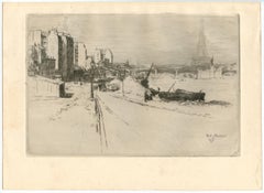 "Port d'Auteuil" original etching