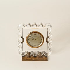 Ernst Watch Art Deco Brass Table Clock, Switzerland, 1930s-1940s