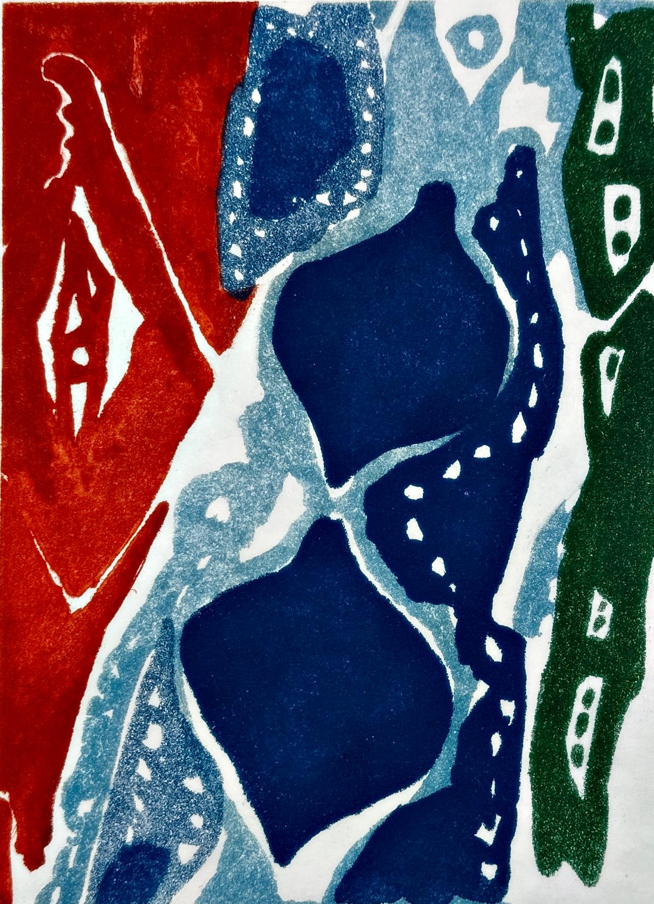 Ernst Wilhelm Nay Original Abstract Aquatinta Etching 1966 For Sale 2