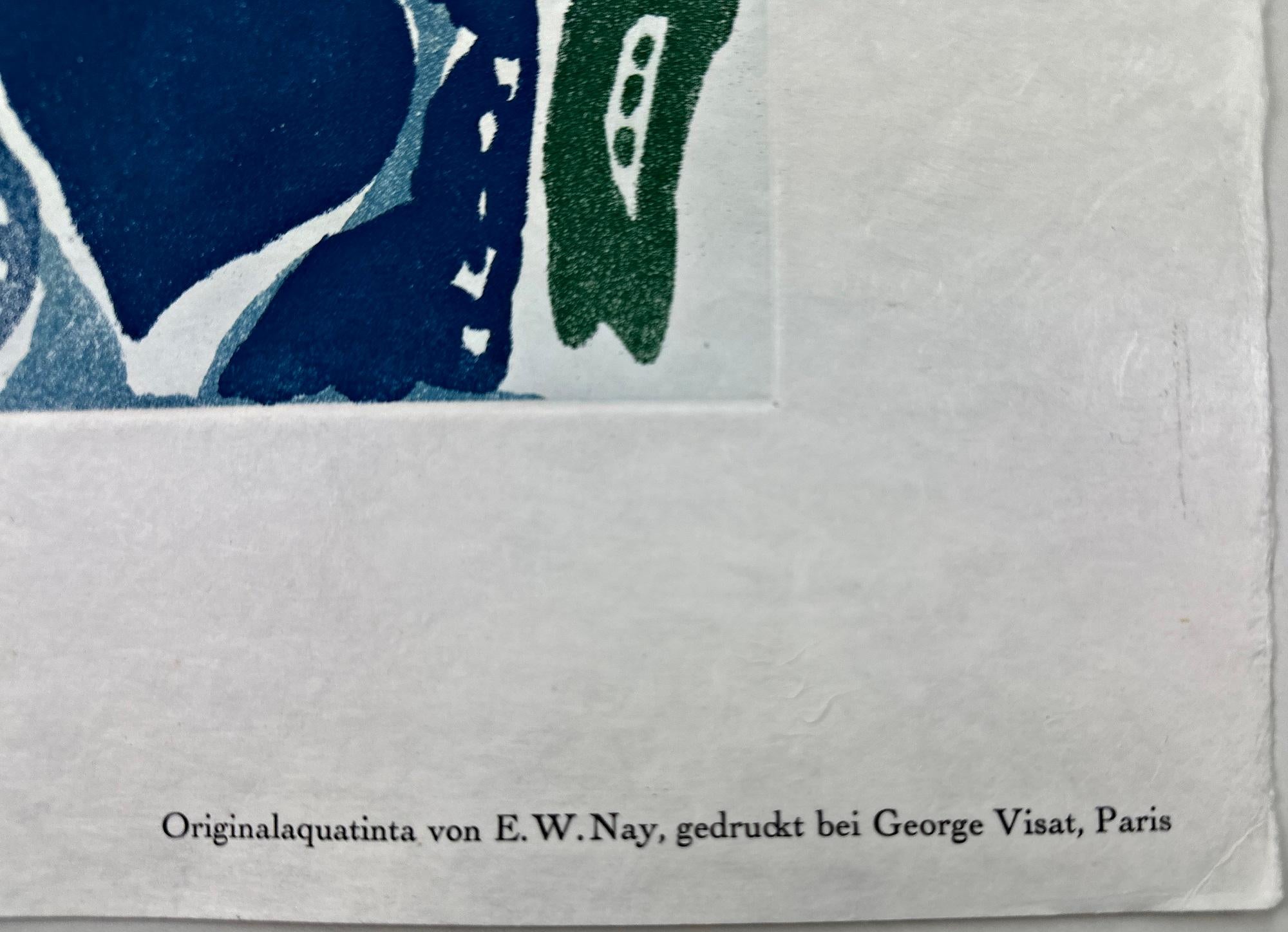 Ernst Wilhelm Nay Original Abstract Aquatinta Etching 1966 For Sale 3