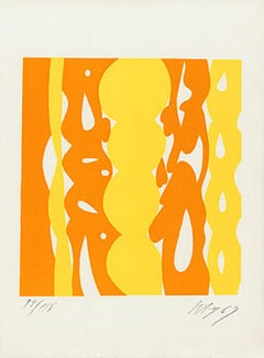 Untitled from "Vingt-deux poèmes" by Ernst Wilhelm Nay, Orange, Yellow, Cassou