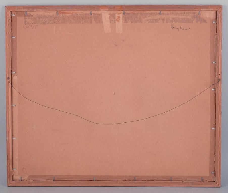 Paper Ernst Wrede. Pastel on paper. Cubist composition. Ca 1960 For Sale