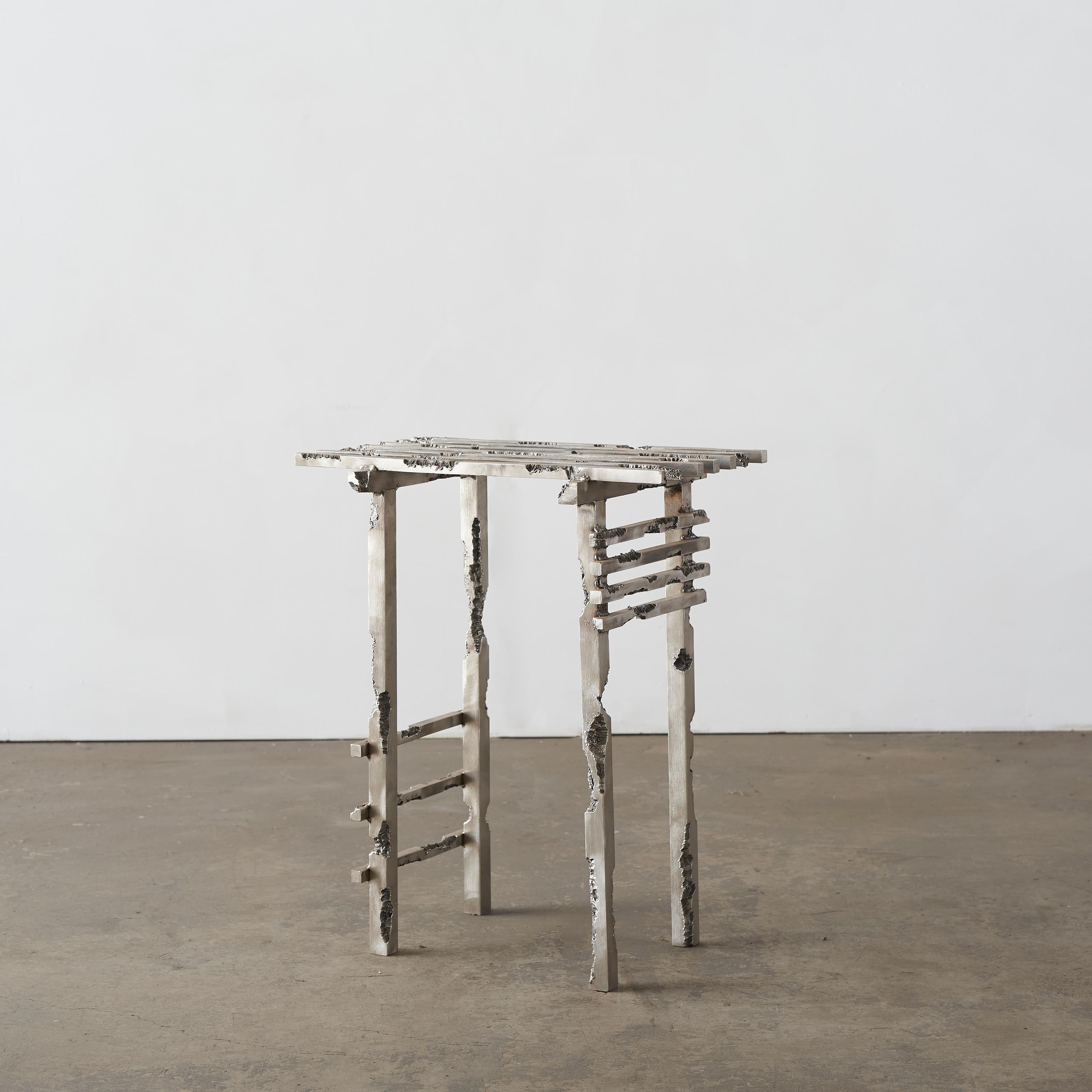 Modern Eroded Side Table by Michael Gittings For Sale