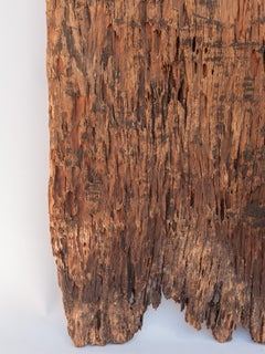 Eroded Wooden Door Panel, Kerinci, Sumatra, Mid-20th Century