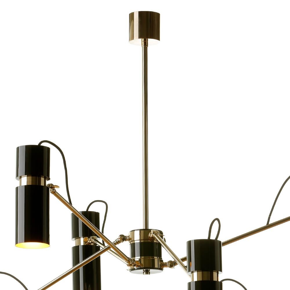 Eroll Suspension with Black Lacquered Shade In New Condition For Sale In Paris, FR