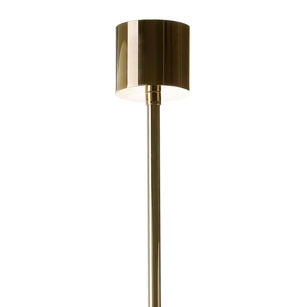 Contemporary Eroll Suspension with Black Lacquered Shade For Sale