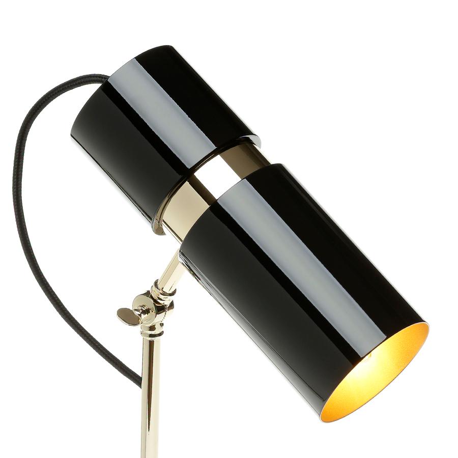 Eroll Table Lamp with Black Lacquered Shade In New Condition In Paris, FR