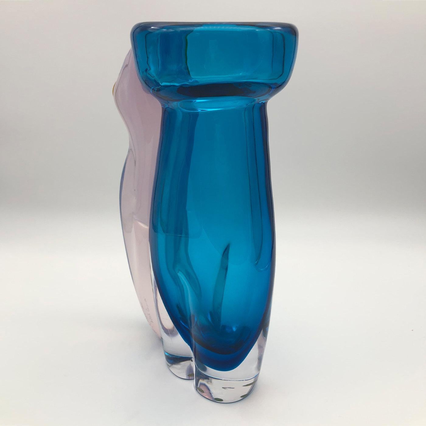 Modern Eros Aquamarine Vase #1 by Toso Cristiano