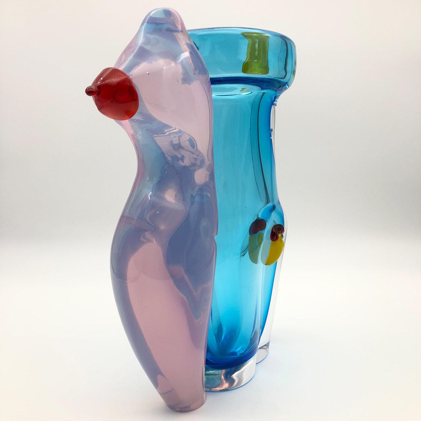 Modern Eros Aquamarine Vase #2 by Toso Cristiano