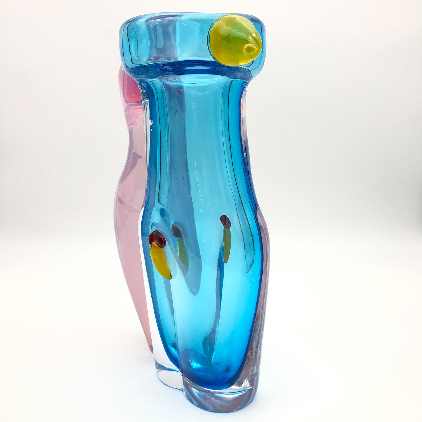 Italian Eros Aquamarine Vase #2 by Toso Cristiano