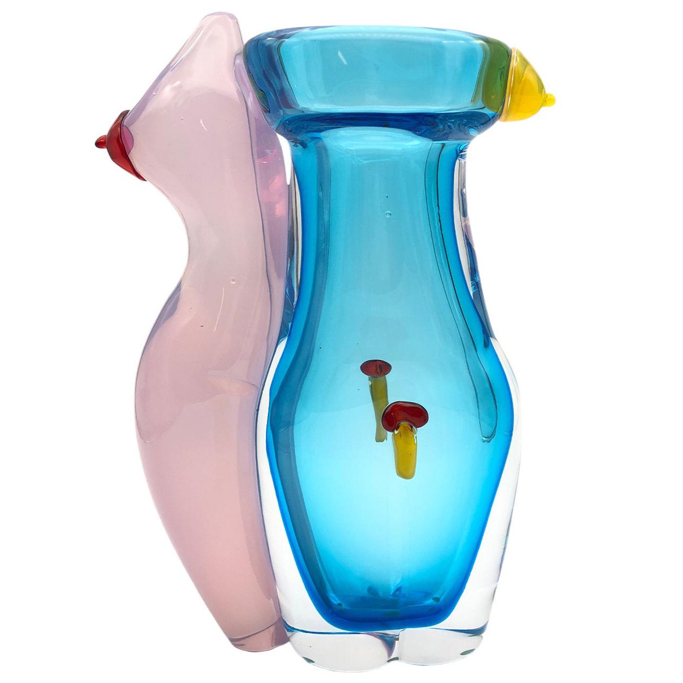 Eros Aquamarine Vase #2 by Toso Cristiano