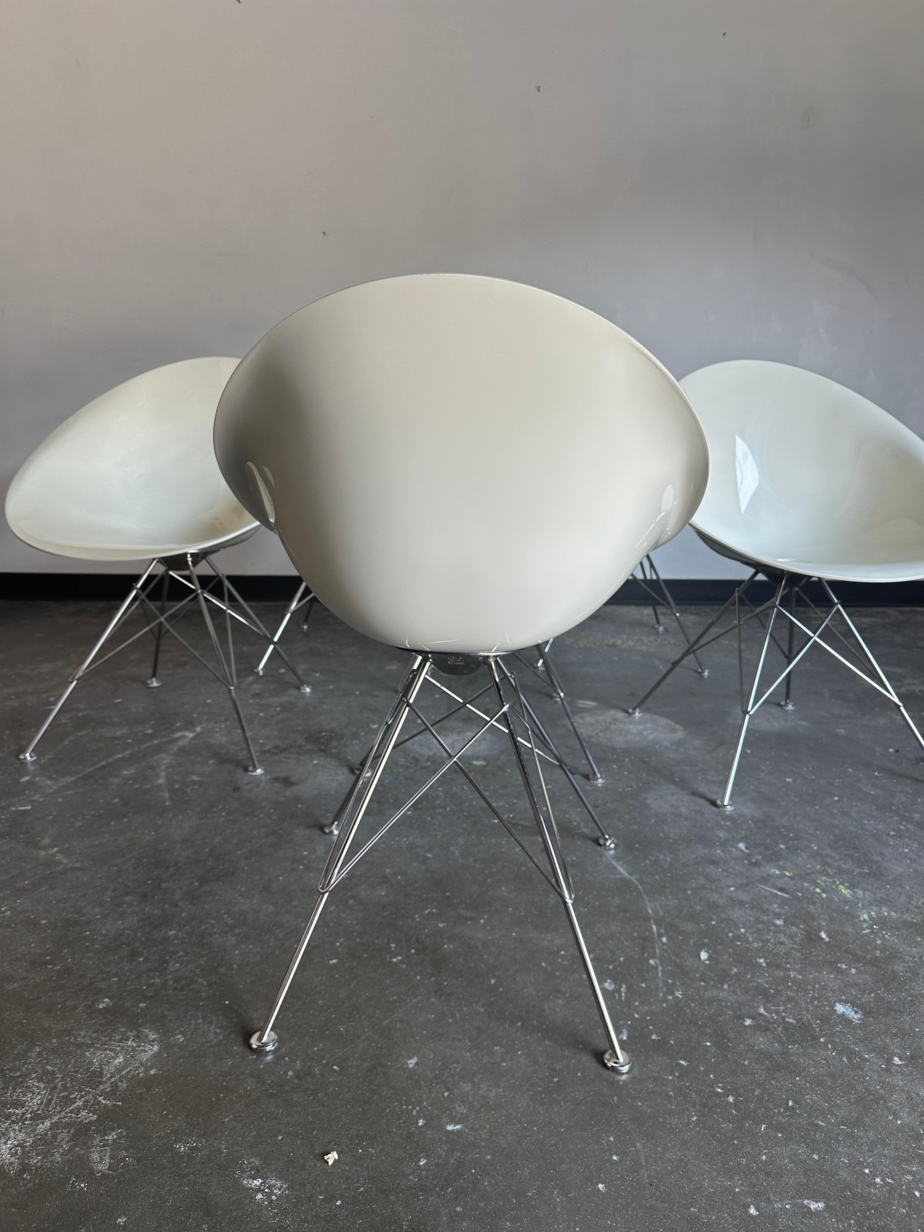 Italian Eros Armchairs by Philippe Starck for Kartell, Set of 6