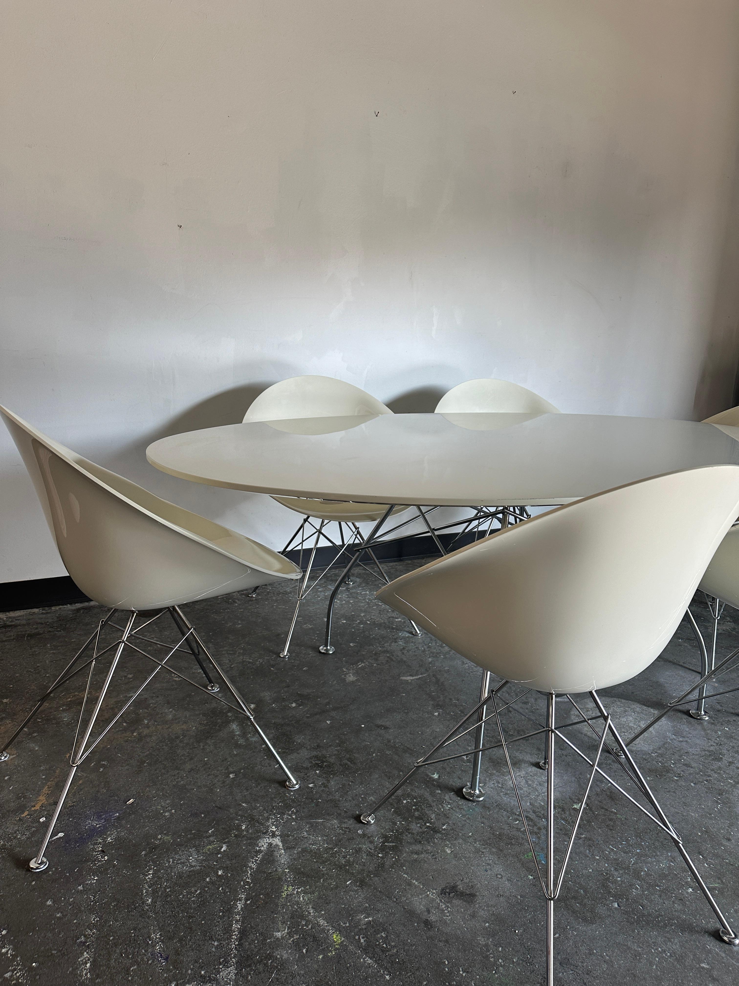 Eros Armchairs by Philippe Starck for Kartell, Set of 6 In Good Condition In Nashville, TN