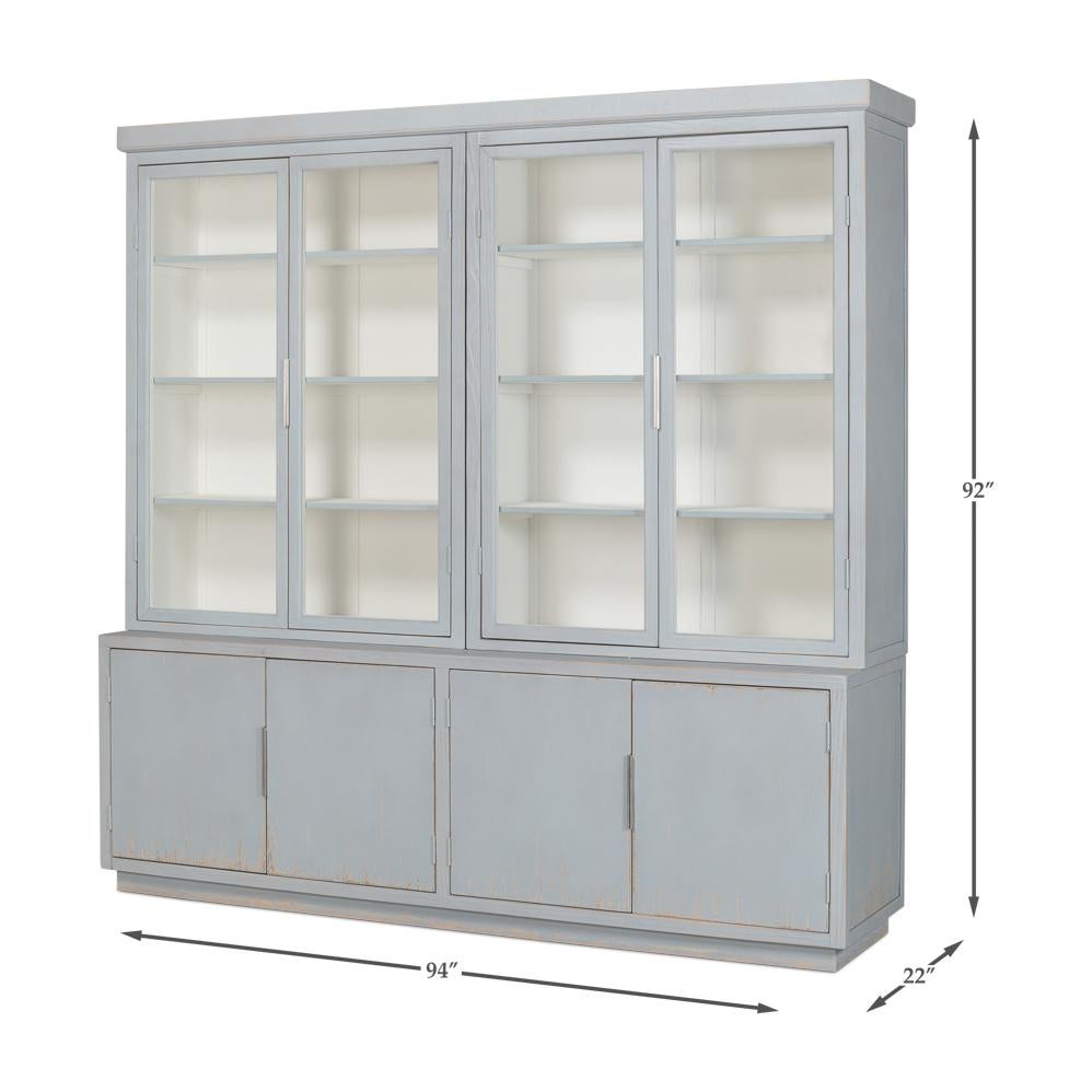 Eros Blue Display Bookcase For Sale 3