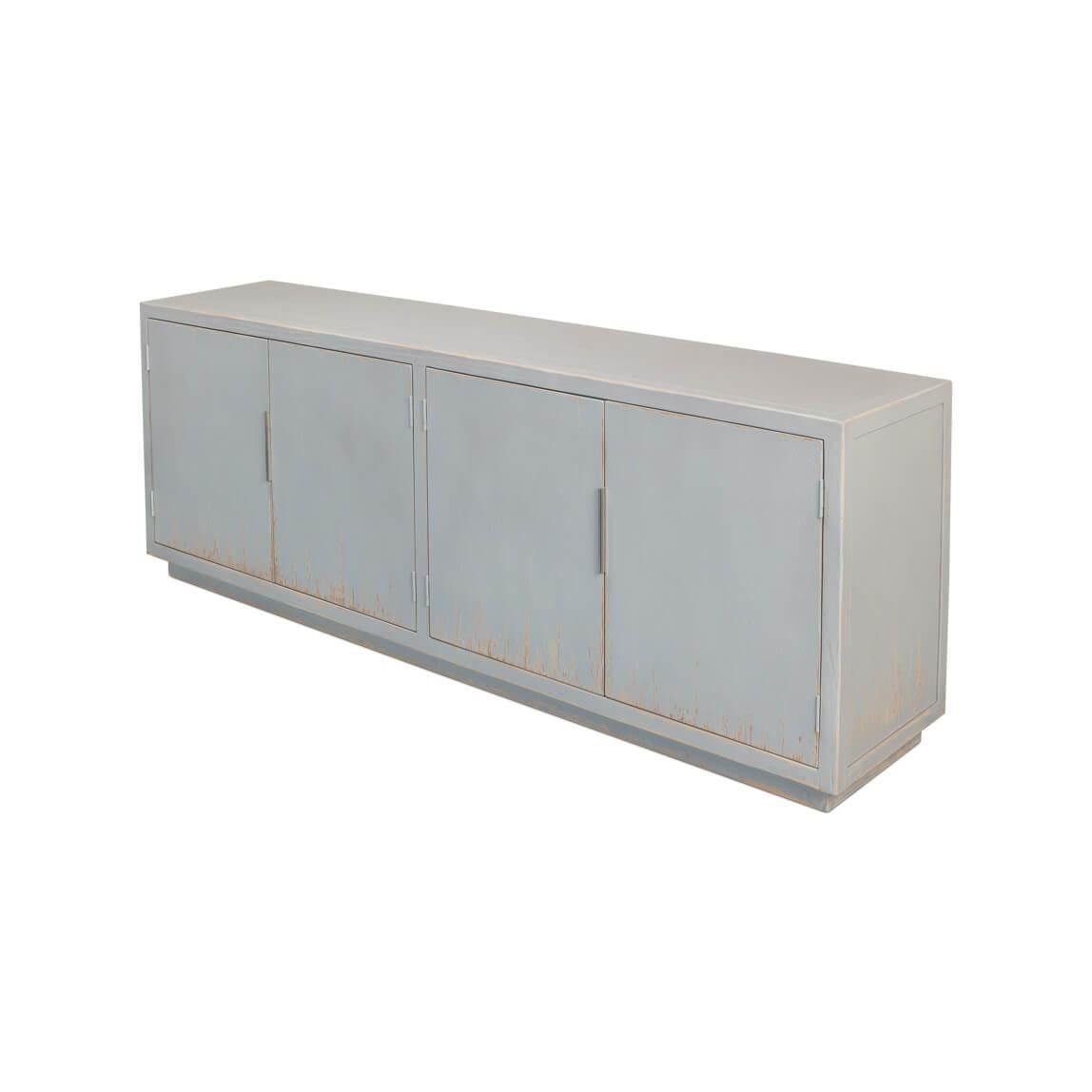 Asian Eros Blue Painted Sideboard For Sale