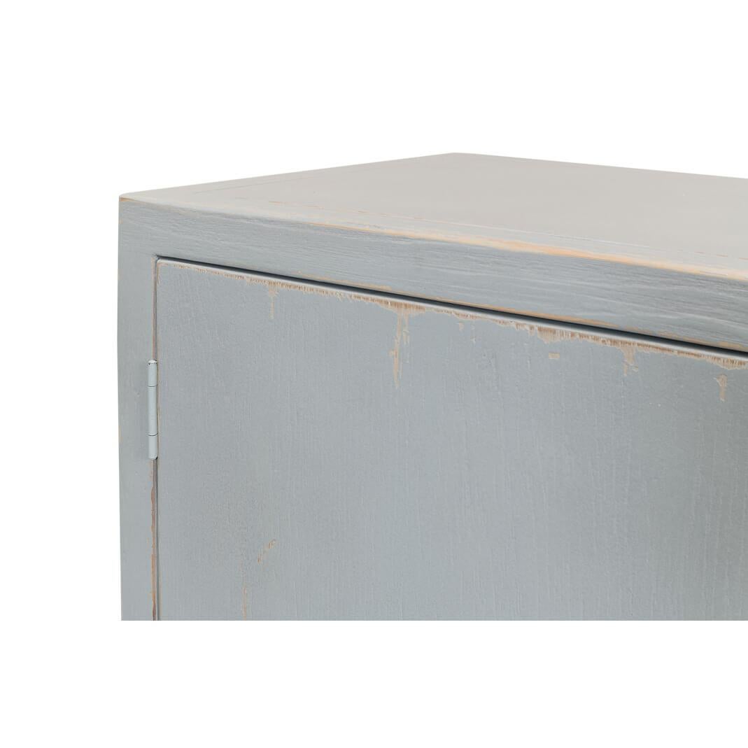Wood Eros Blue Painted Sideboard For Sale