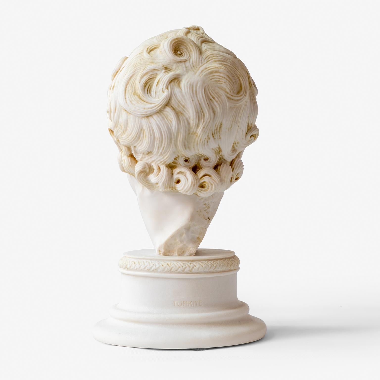 Classical Greek Eros Bust No:1 Made with Compressed Marble Powder / Istanbul Museum For Sale