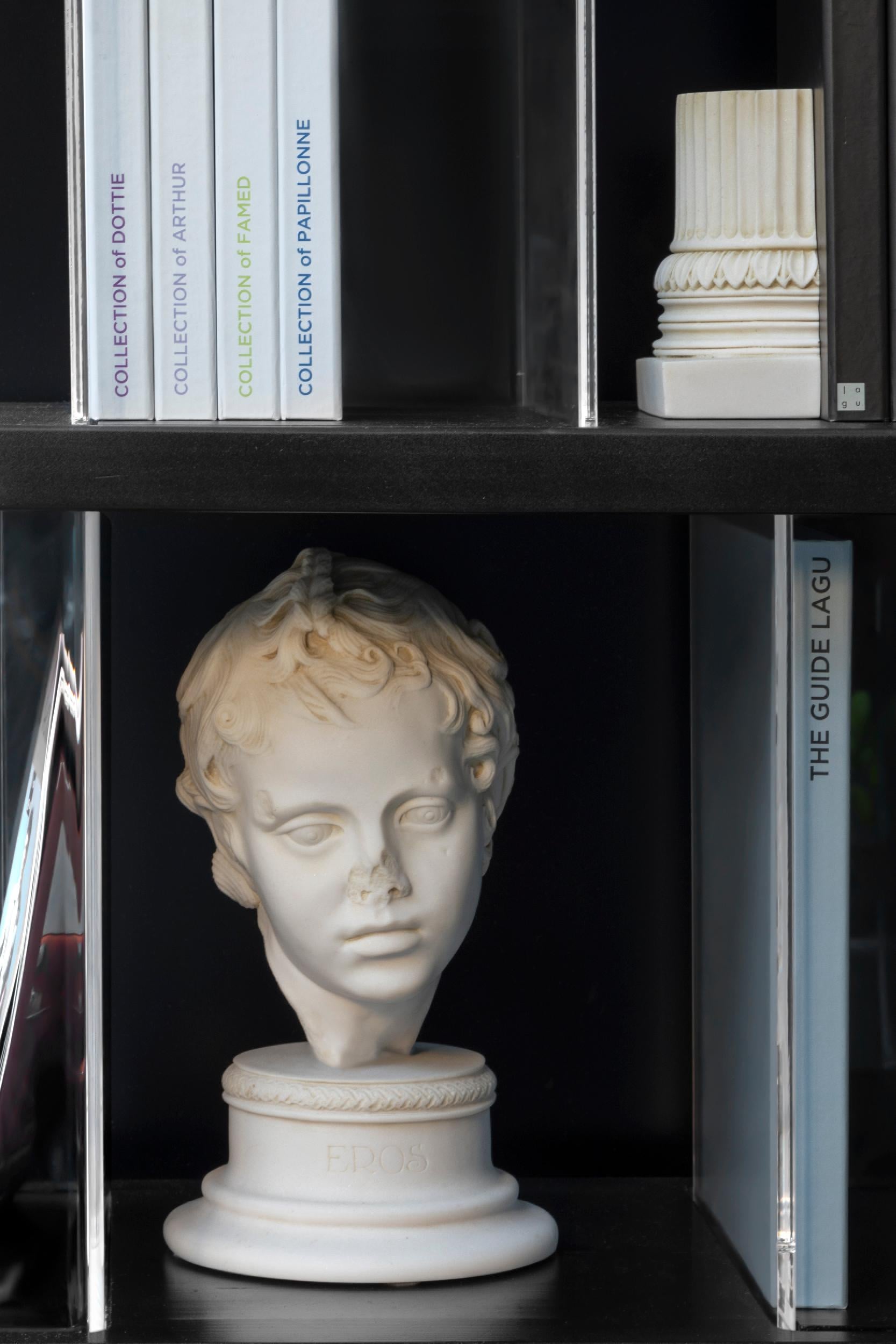 Statuary Marble Eros Bust No:1 Made with Compressed Marble Powder / Istanbul Museum For Sale