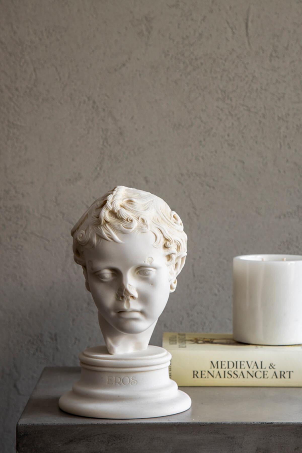 Turkish Eros Bust No:2 Made with Compressed Marble Powder / Istanbul Museum For Sale