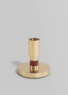 Portavelas Eros de latón con piedra preciosa, Viya de Vikram Goyal