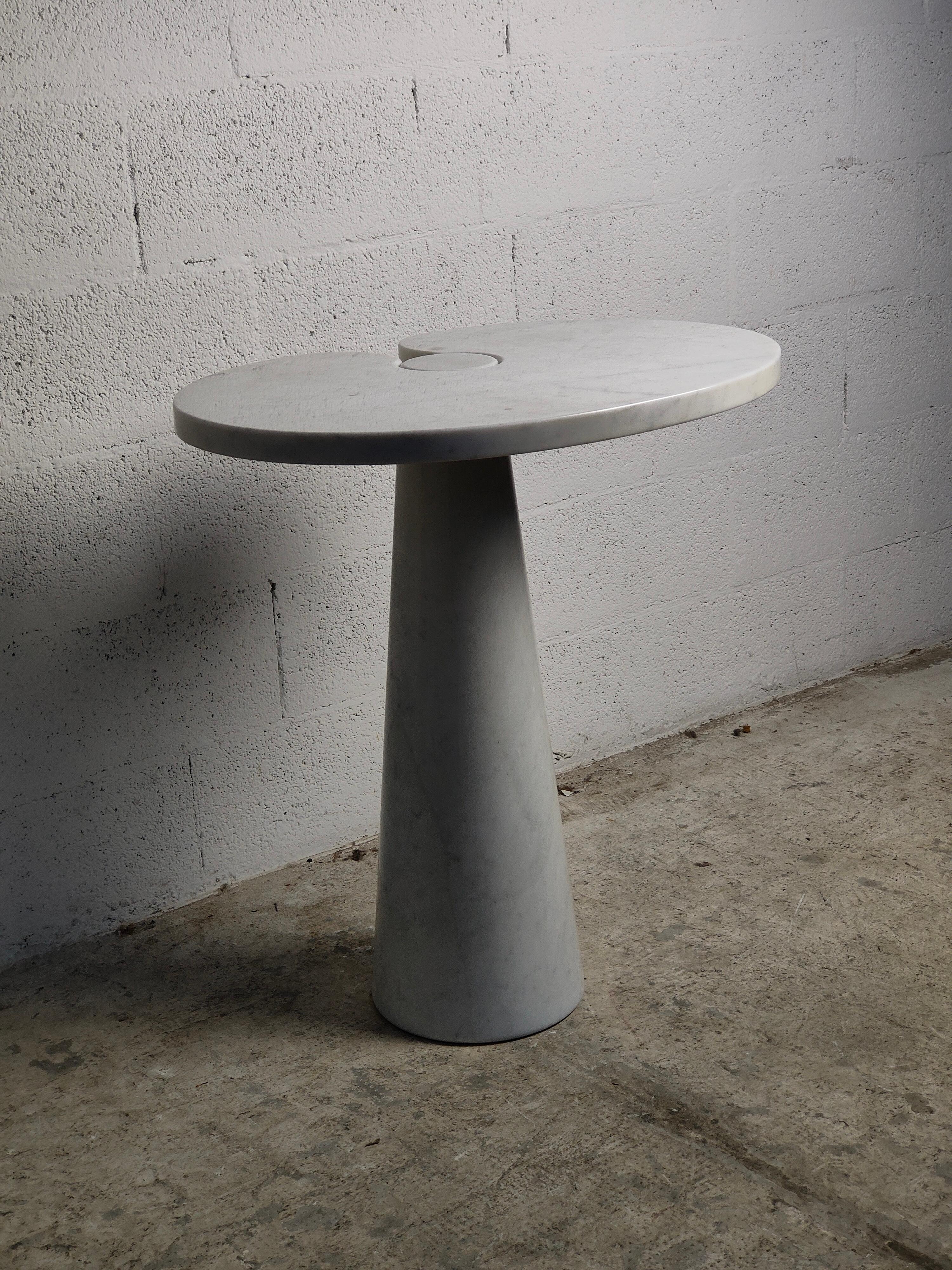 Eros Carrara Marble Side Table by Angelo Mangiarotti for Skipper 70s 1