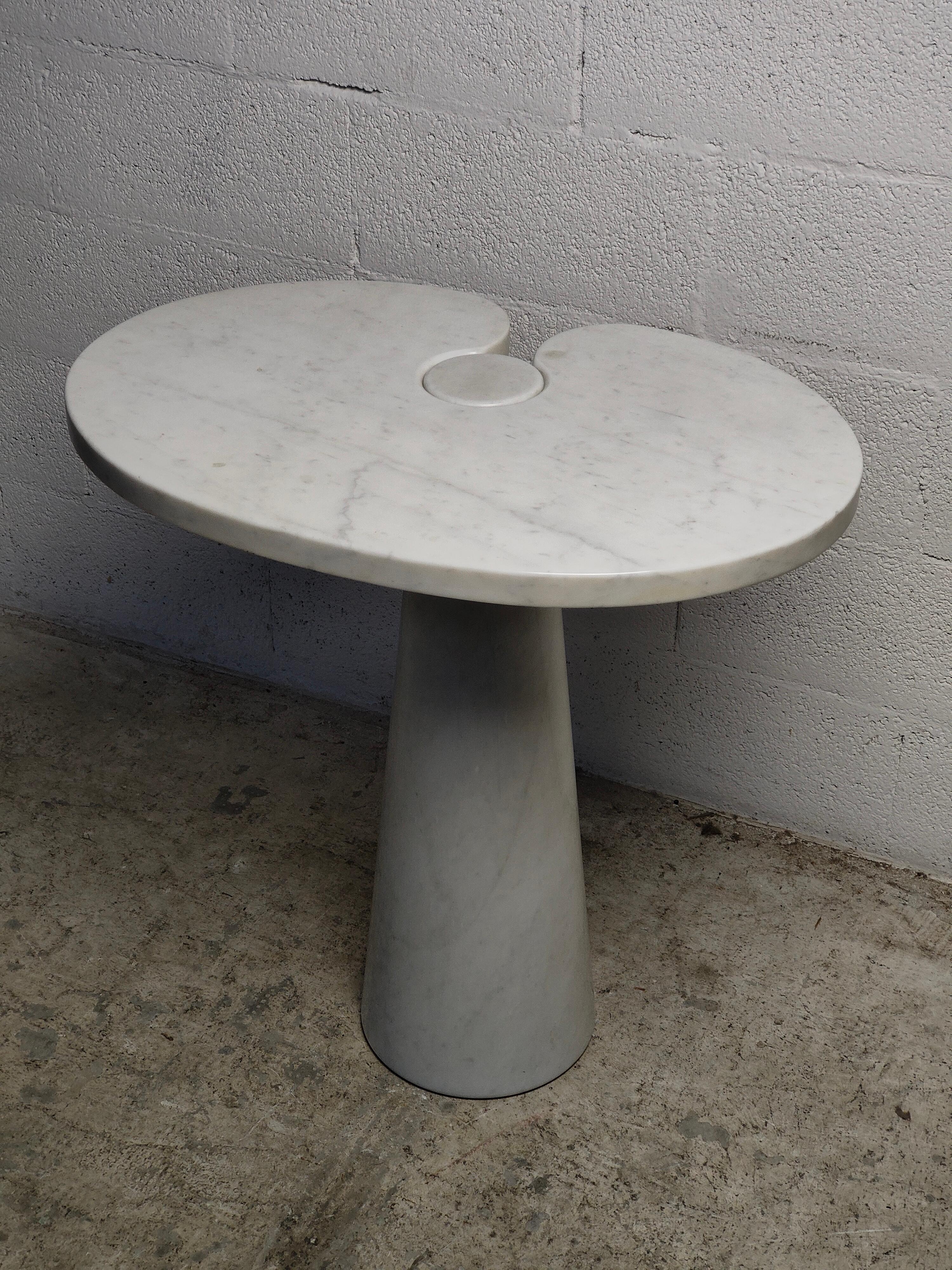 Eros Carrara Marble Side Table by Angelo Mangiarotti for Skipper 70s 2