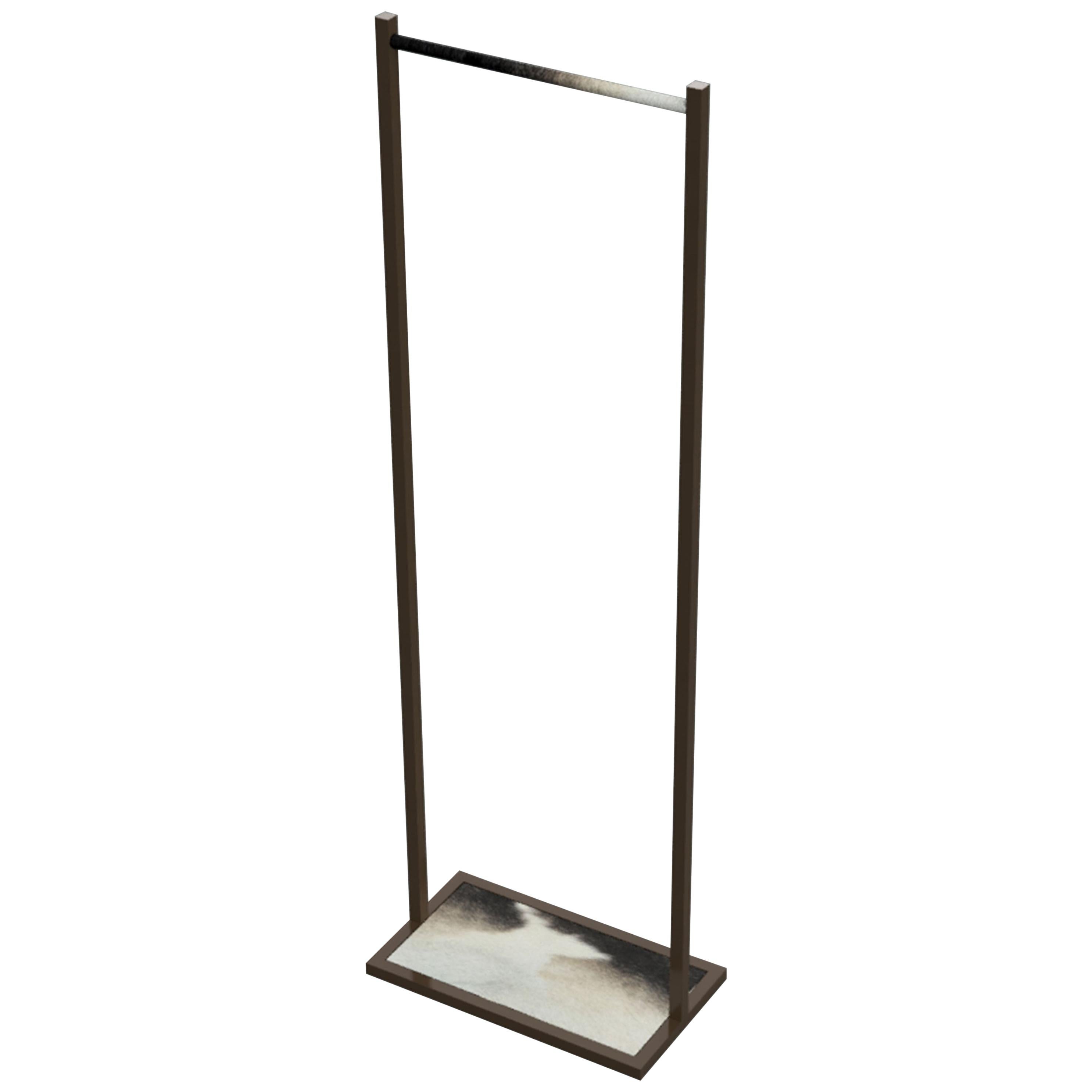 Eros Coat Stand with a Metal Powder Coated Structured and Marblo Surface For Sale