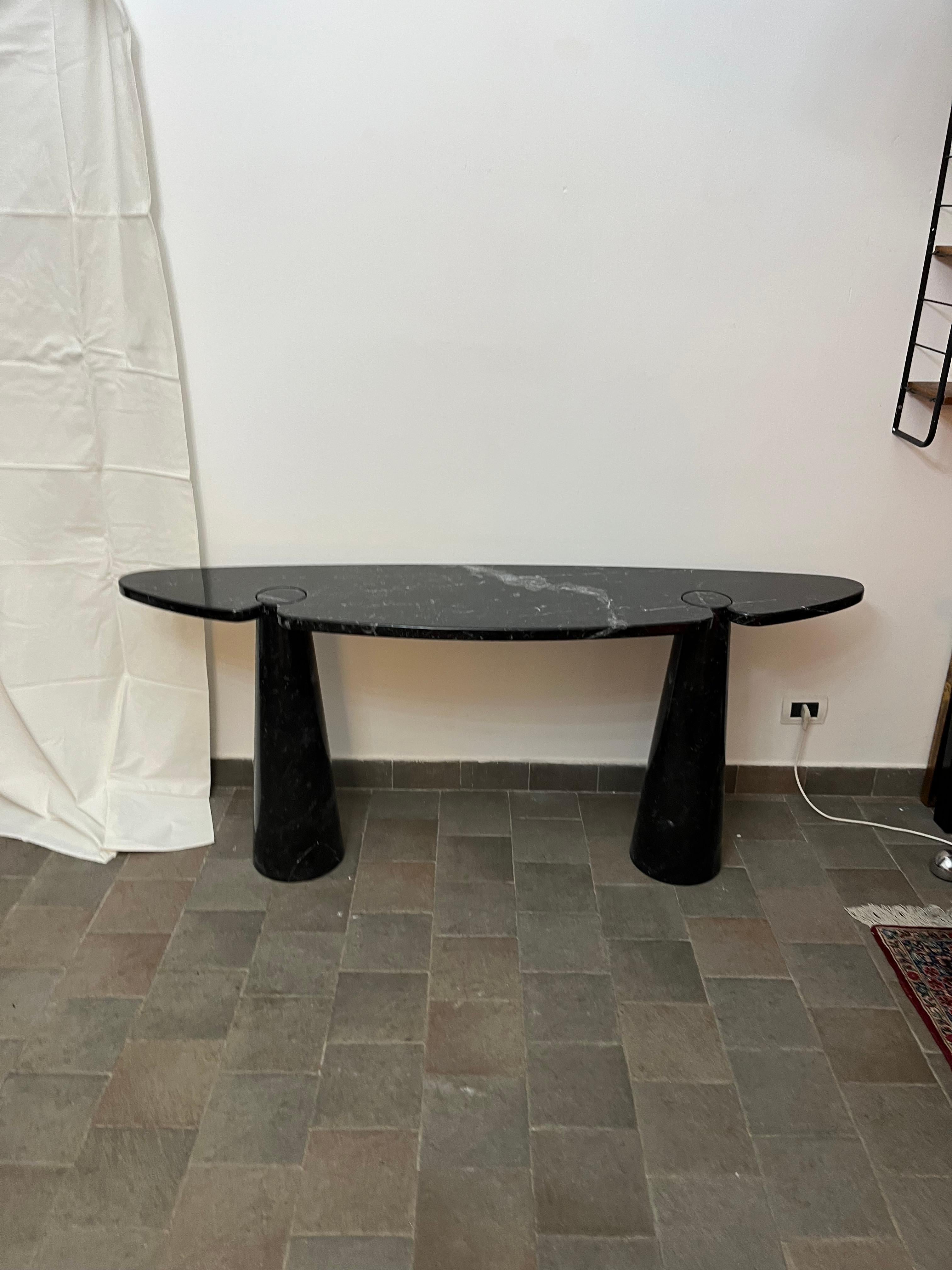 Fin du 20e siècle Console Eros noire Angelo Mangiarotti pour Skipper, 1971 en vente