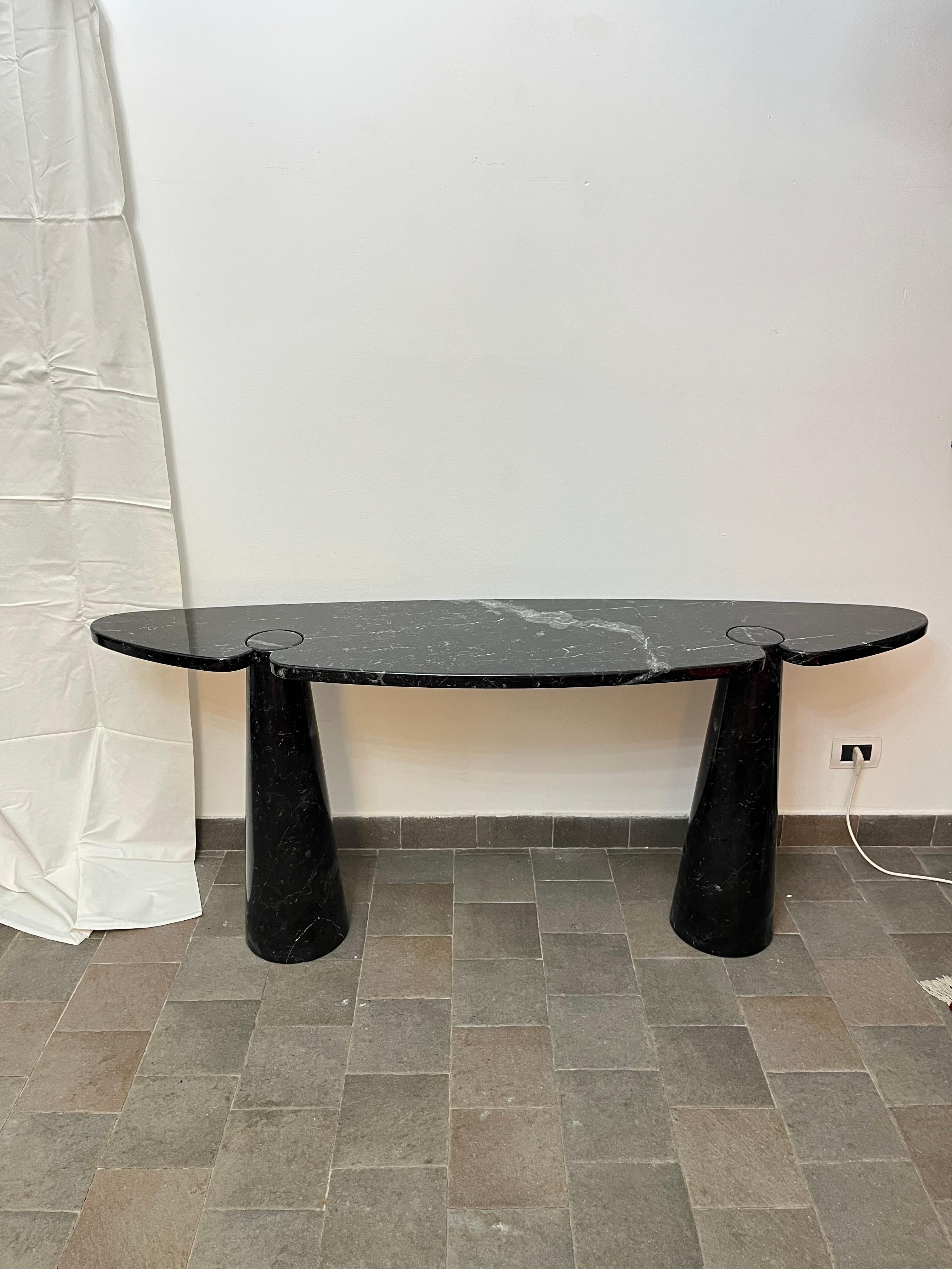 Marbre Console Eros noire Angelo Mangiarotti pour Skipper, 1971 en vente