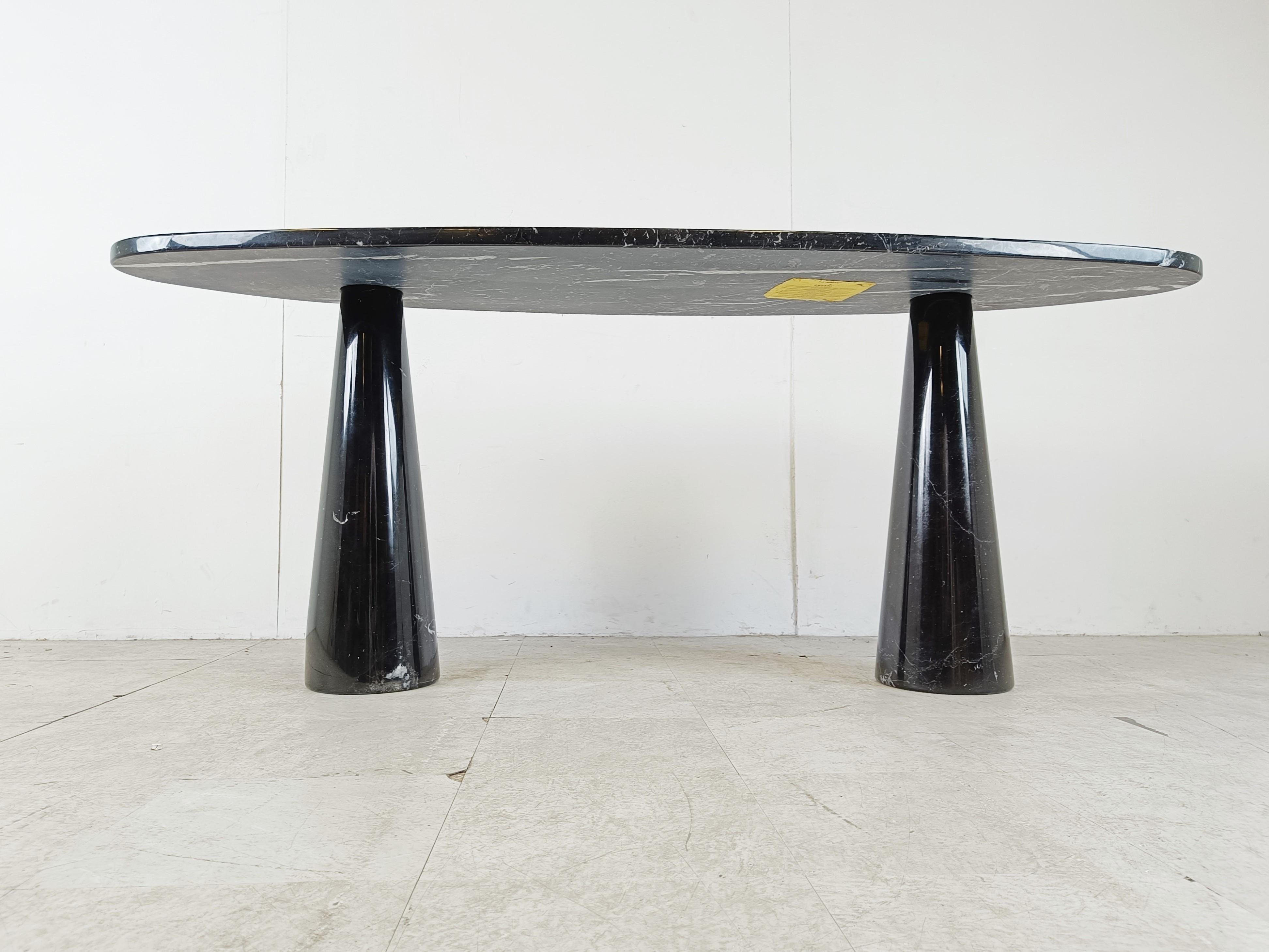 Eros console in black marble by Angelo Mangiarotti for Skipper, 1970s In Good Condition In HEVERLEE, BE