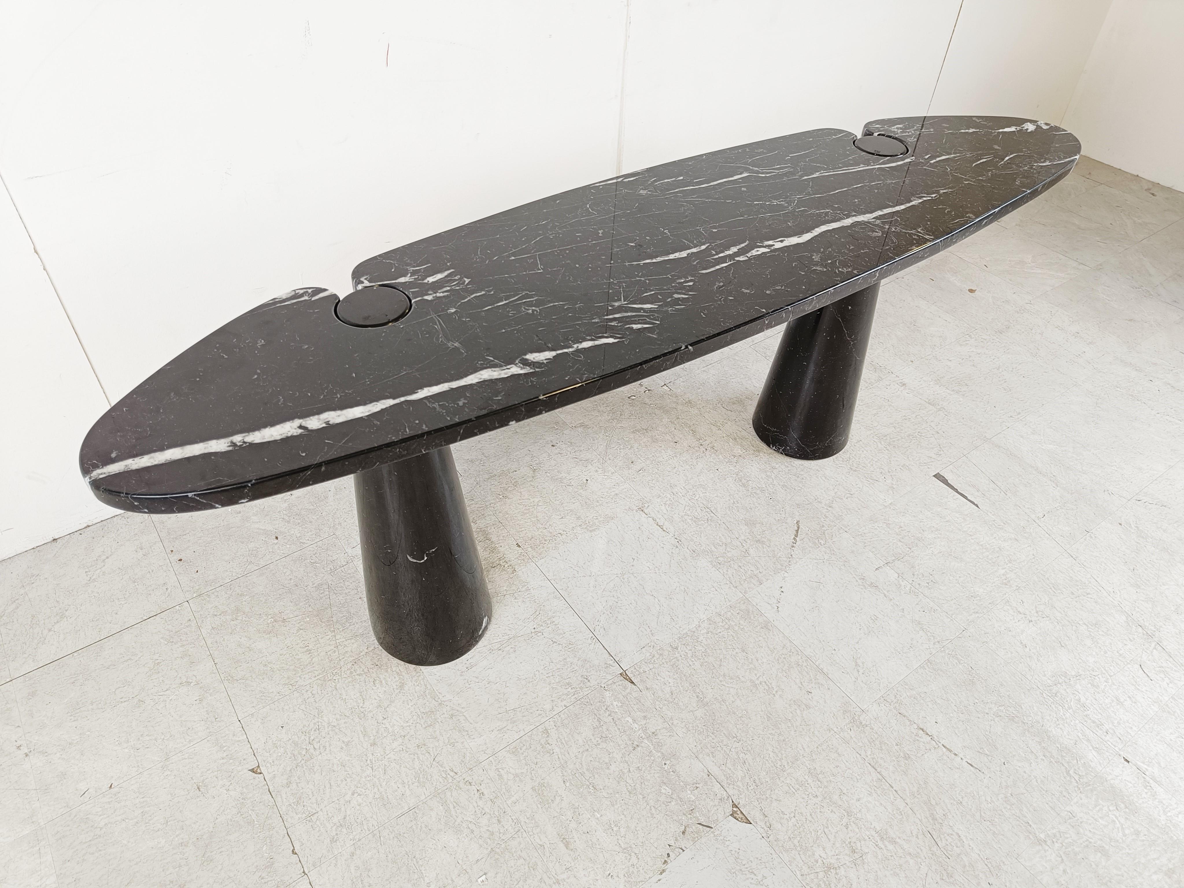 Late 20th Century Eros console in black marble by Angelo Mangiarotti for Skipper, 1970s