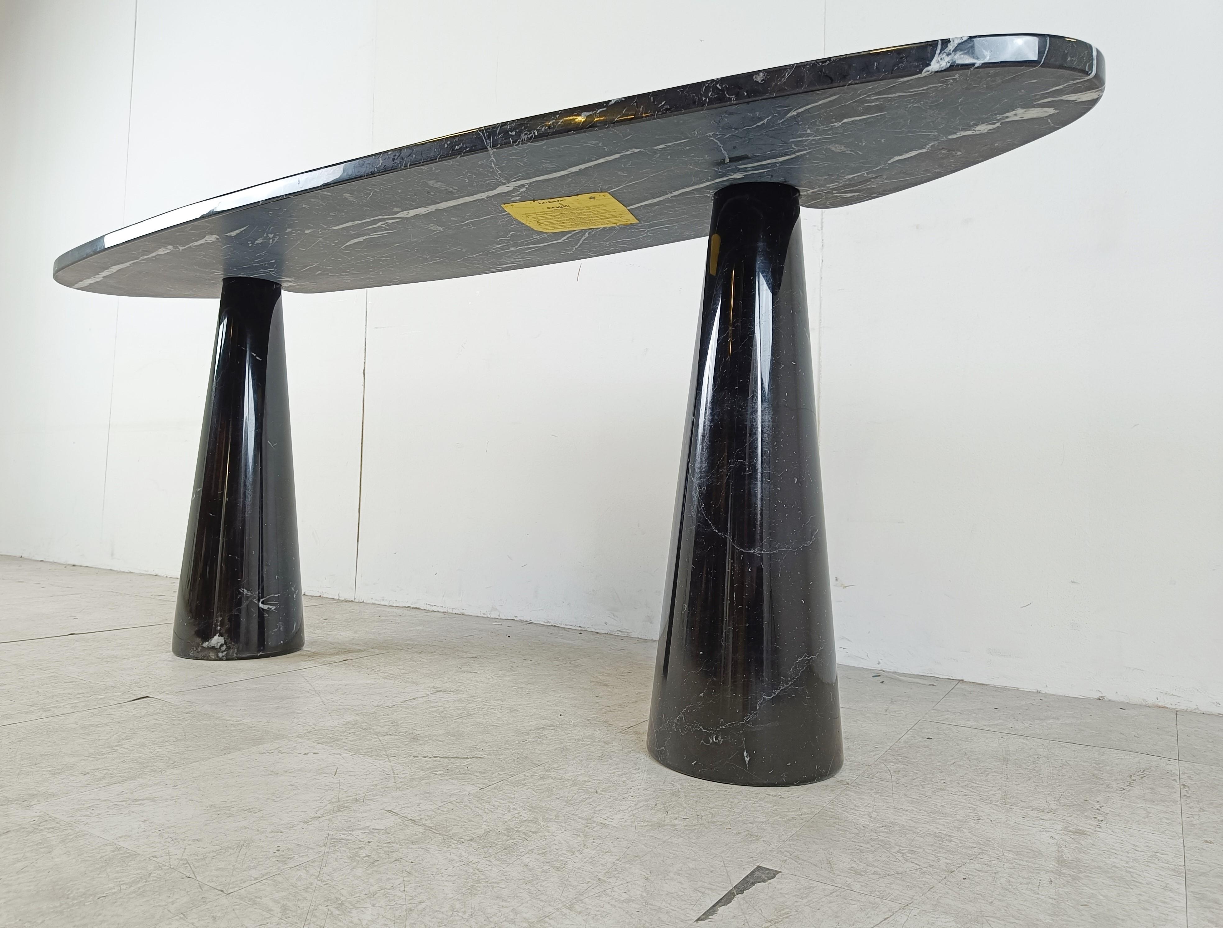 Eros console in black marble by Angelo Mangiarotti for Skipper, 1970s 1