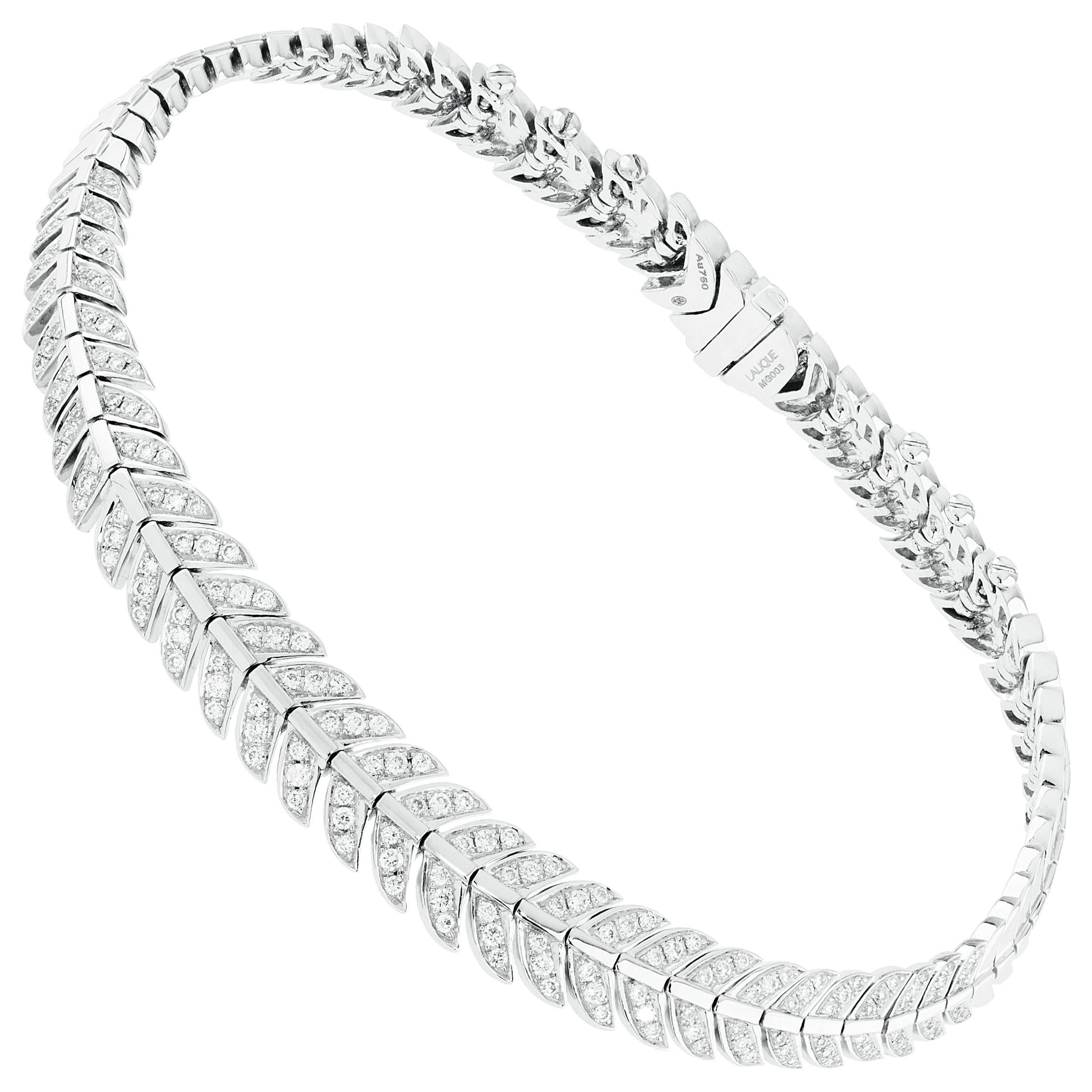 Eros Diamond Bracelet 18 Karat White Gold For Sale