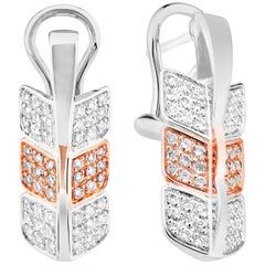 Eros Diamond Earrings 18 Karat White/Rose Gold