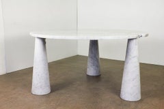 Eros Dining Table in White Marble by Angelo Mangiarotti for Skipper, 1970s