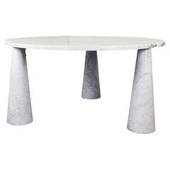 Table de salle à manger Eros en marbre blanc par Angelo Mangiarotti pour Skipper, 1970