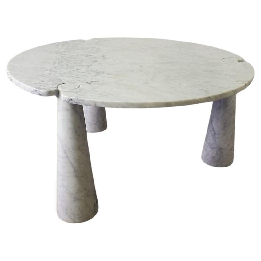 Eros Dining Table in White Marble by Angelo Mangiarotti for Skipper, 1970s