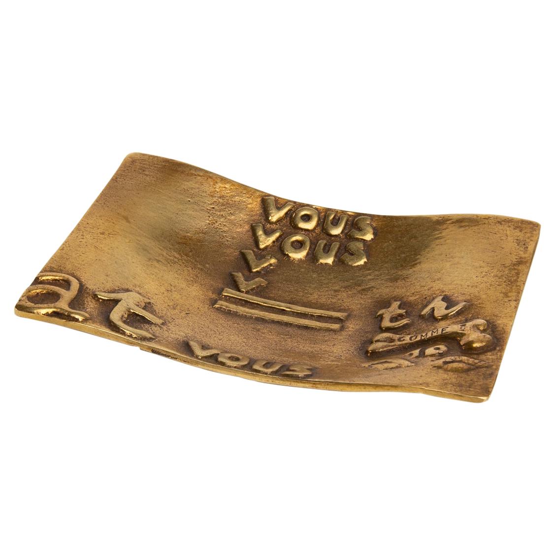 "Eros", Gilded Bronze Trinket Bowl, Line Vautrin 'France'