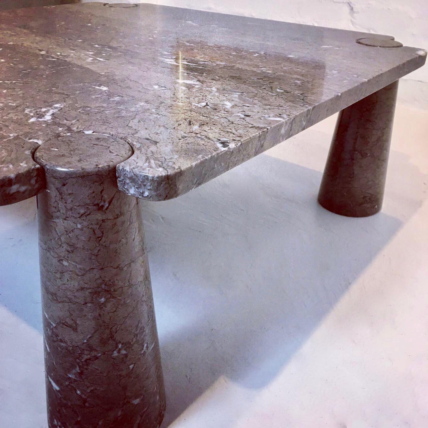 Eros Coffee Table in Grey Mondragone Marble Angelo Mangiarotti for Skipper 1971 In Good Condition For Sale In Melbourne, AU