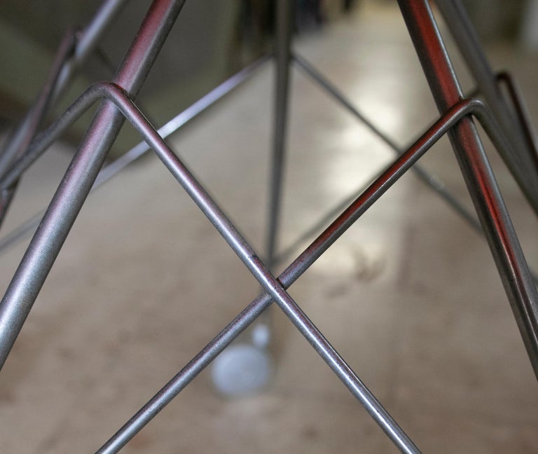 Eros Red Eiffel Swivel Chair on Wheels Philippe Starck for Kartell