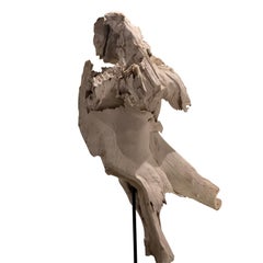 Erosion-Skulptur aus Teakholz