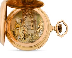 Erotic 18 Karat Rose Gold Pocket Watch