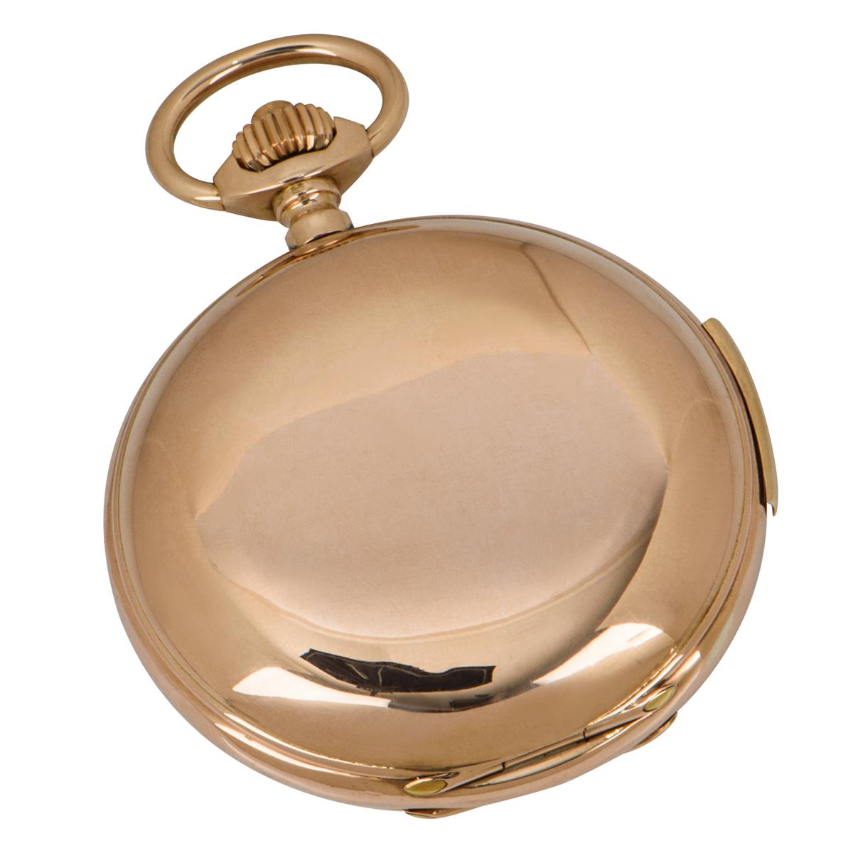 Erotic Automation Swiss Full Hunter Quarter Repeater Keyless Lever Pocket Watch In Excellent Condition For Sale In London, GB