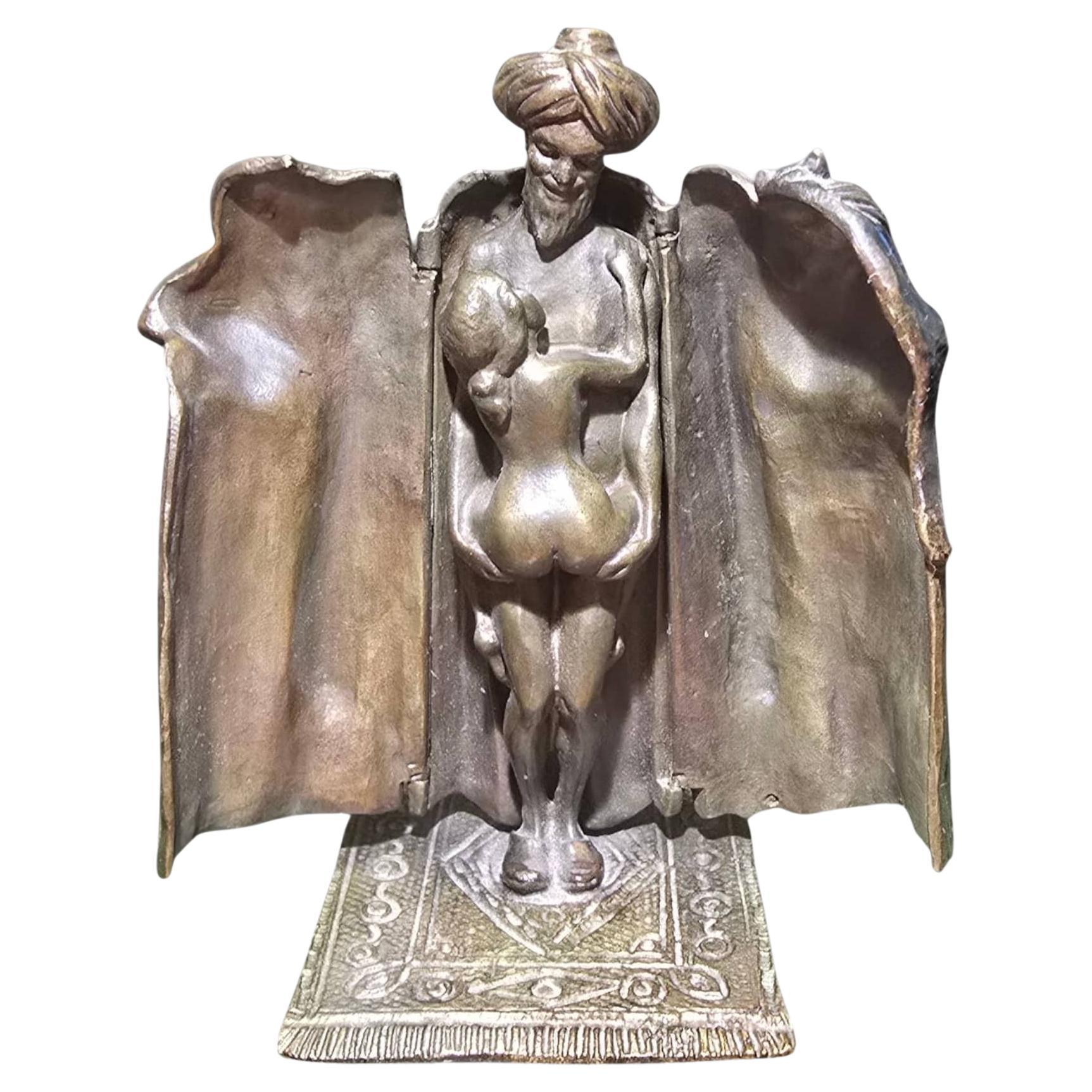 Erotic Bedouin Bronze By Franz Bergmann For Sale